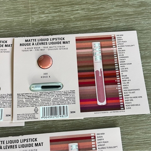 10 Pack Kylie Cosmetics Matte Liquid Lipstick - 300 Koko K Neutral Lip Sample - Picture 3 of 4
